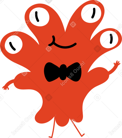 red character with four-eyed PNG, SVG