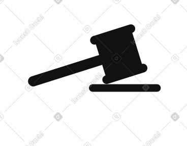 Bubble with court gavel PNG, SVG