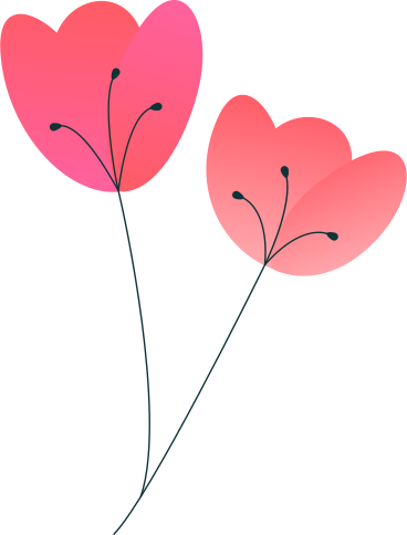 red flowers PNG, SVG