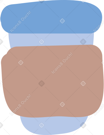 Бумажный стаканчик с рукавом в PNG, SVG