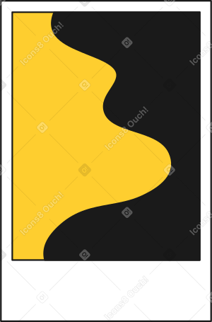 picture with black and yellow background Illustration in PNG, SVG