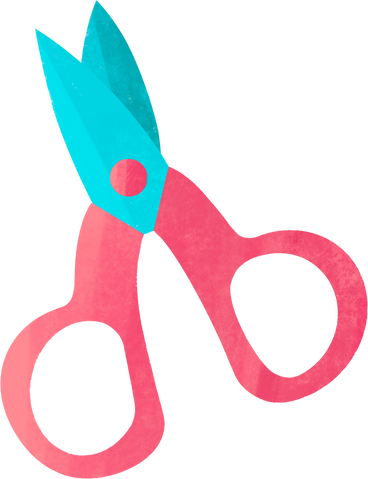 small pink scissors PNG, SVG