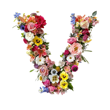 Flower letter v PNG, SVG