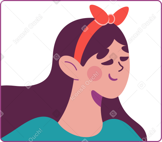 girl's avatar Illustration in PNG, SVG