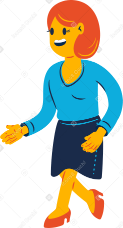 walking woman Illustration in PNG, SVG