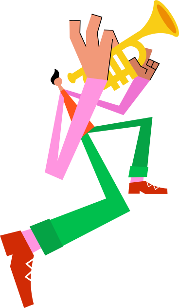 man playing the trumpet PNG, SVG