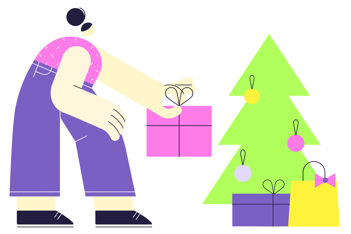 Preparing for the holiday Illustration in PNG, SVG