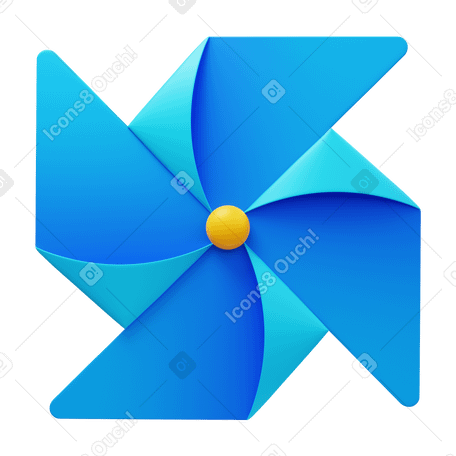 3D pinwheel PNG, SVG