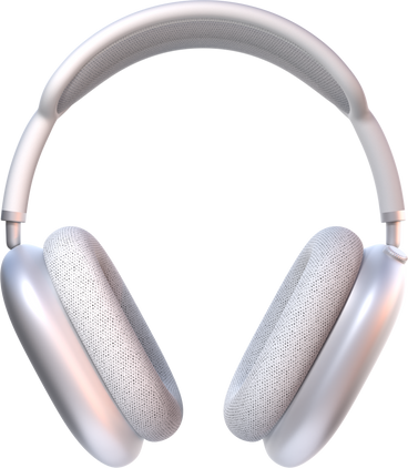 white headphones PNG, SVG