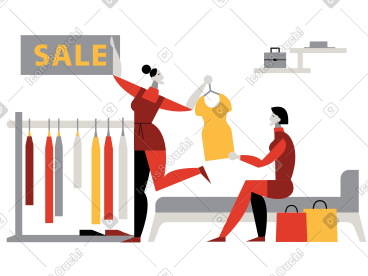Shopping with a friend PNG, SVG