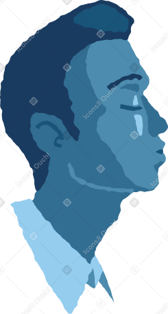 Hombre cabeza beso al aire PNG, SVG