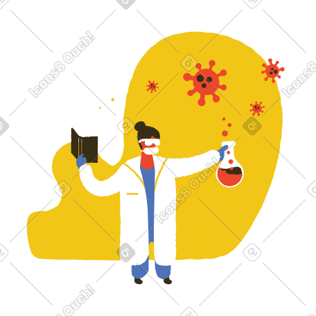 Scientist experimenting in laboratory PNG, SVG