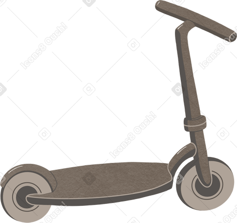 gray scooter PNG, SVG