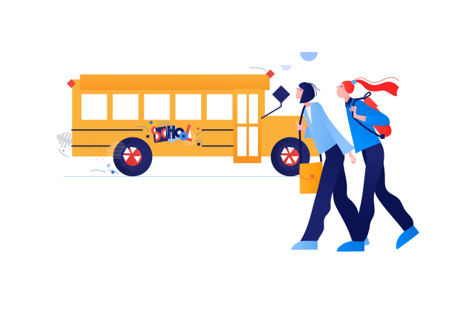 School bus Illustration in PNG, SVG