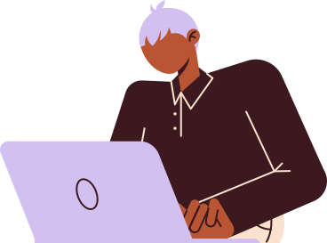 guy working on a laptop PNG, SVG