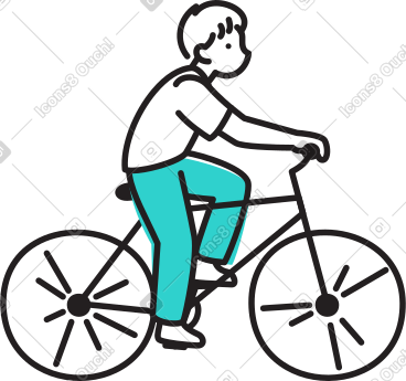 Man riding a bicycle PNG, SVG