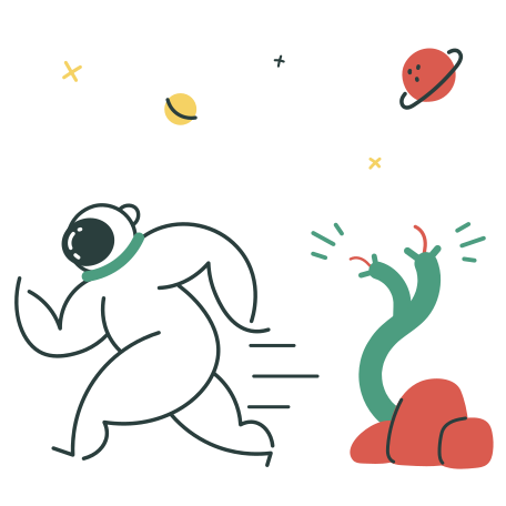 Space monster Illustration in PNG, SVG
