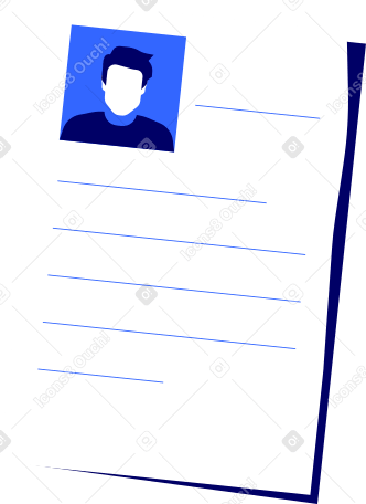 Мужское резюме с фото в PNG, SVG