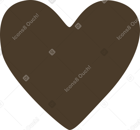 brown heart shape PNG、SVG