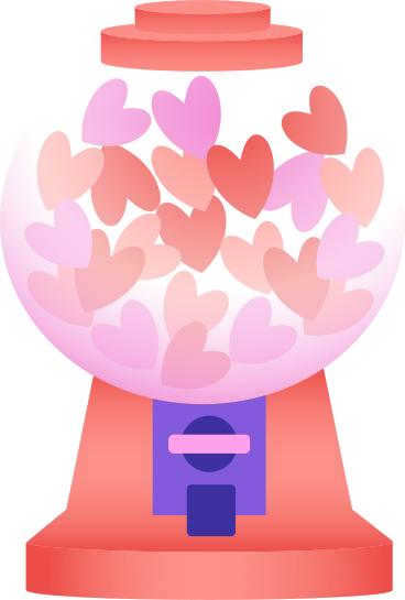 machine with hearts PNG, SVG