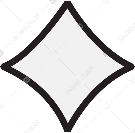 stella quadrangolare in troke PNG, SVG