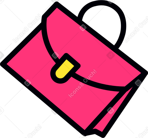 Valigetta in pelle rosa PNG, SVG