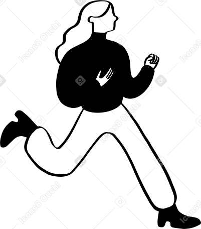 mujer corriendo PNG, SVG