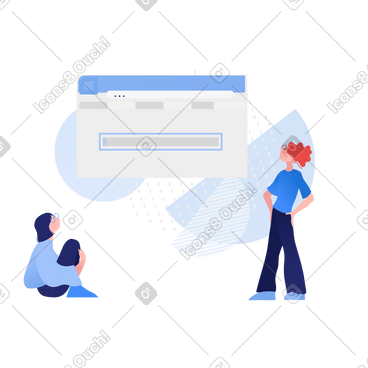 Waiting  animated illustration in GIF, Lottie (JSON), AE