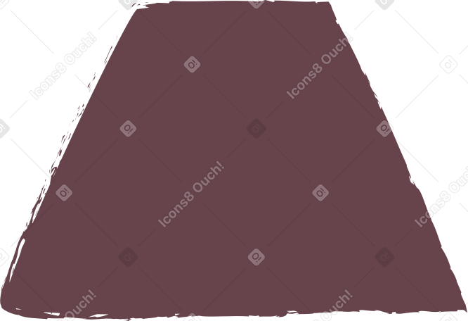 brown trapezoid Illustration in PNG, SVG