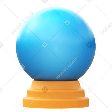 3D crystal ball PNG, SVG