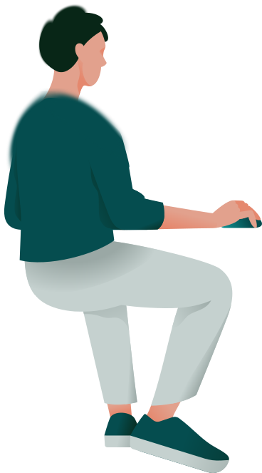 back seated man PNG, SVG