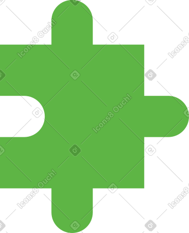 Green puzzle piece PNG, SVG