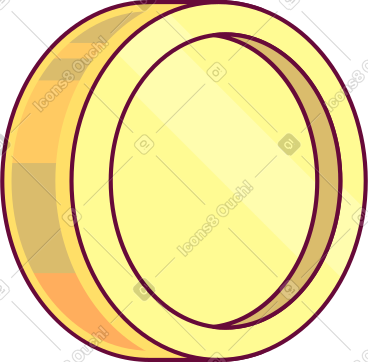 Yellow round coin PNG, SVG