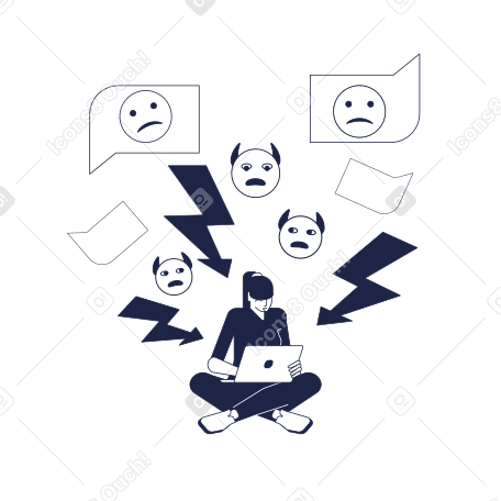 ネットいじめ のpngとsvgでのイラスト