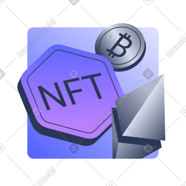 数字资产：nft、比特币和以太坊 PNG, SVG