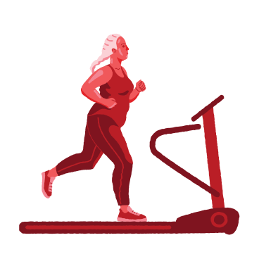 Running on a treadmill to lose weight PNG, SVG