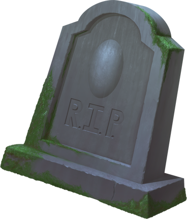 gravestone with moss PNG, SVG