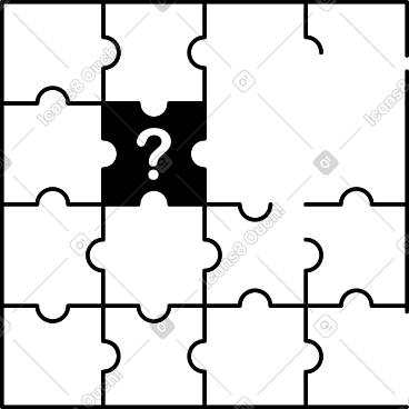 Puzzle with the last missing piece PNG, SVG