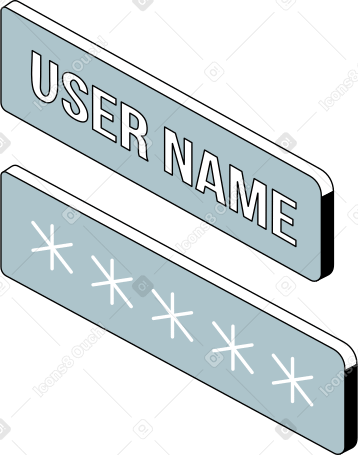 登录名和密码字段 PNG, SVG