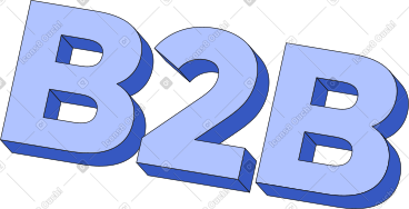 Lettering b2b text PNG, SVG