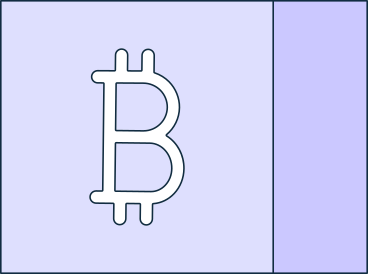 box with bitcoin sign PNG, SVG