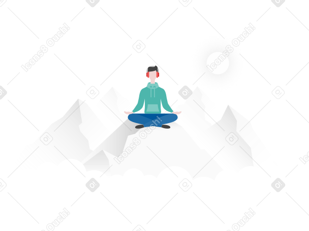 Homem praticando ioga PNG, SVG