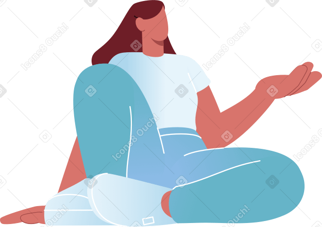 sitting woman PNG, SVG