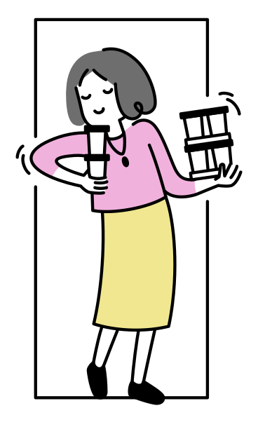 Young woman bringing coffee to her coworkers PNG, SVG