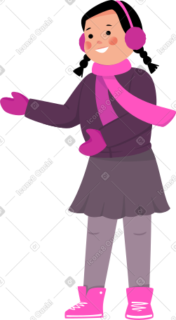 冬天衣服的女孩 PNG, SVG