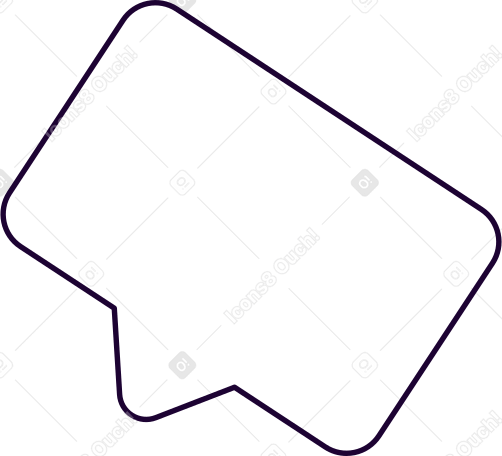 rectangular white speech bubble Illustration in PNG, SVG