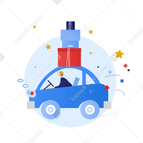 Presents delivery PNG, SVG