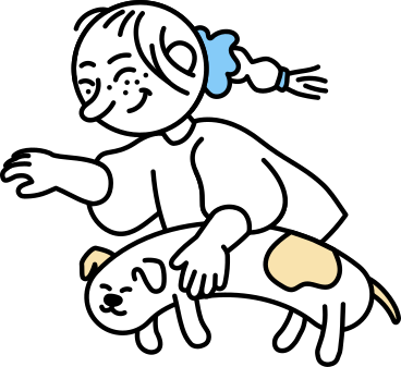 Menina com um brinquedo de cachorro PNG, SVG