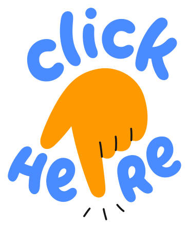 hand and lettering click here sticker animated illustration in GIF, Lottie (JSON), AE