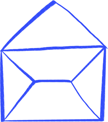 blue open letter PNG, SVG